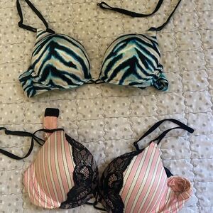 Victoria's Secret Zebra and Striped Lace Bras